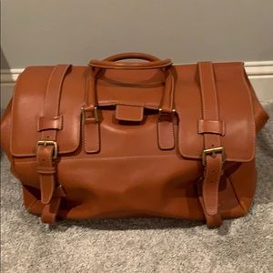 Giorgio Armani leather overnight bag